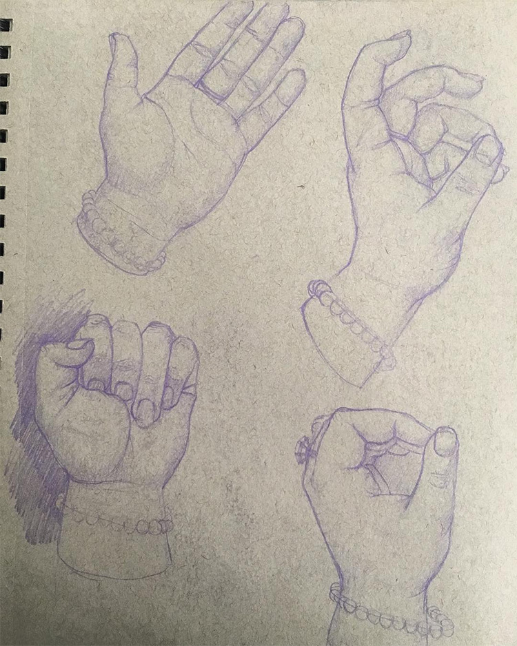 Drawing womens hands