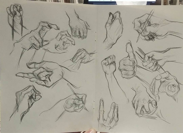 Sketchbook hand drawings