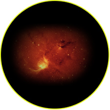 Туманности и пылевые облака вблизи центра Галактики в ИК-диапазоне