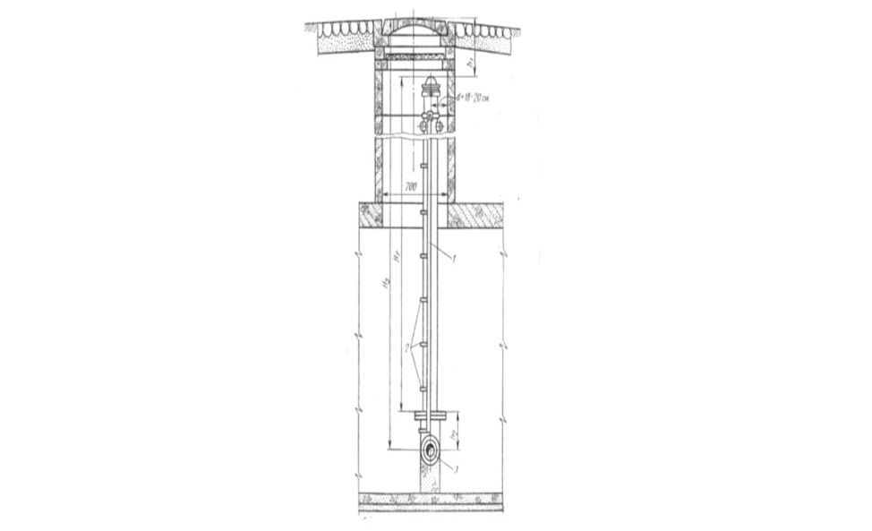 Пожарный гидрант в колодце чертеж
