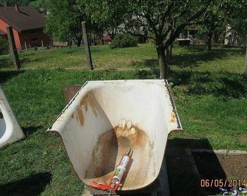 Садовая печка из ванны