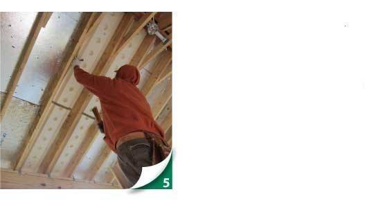 installing insulation, ceilings w/o attics