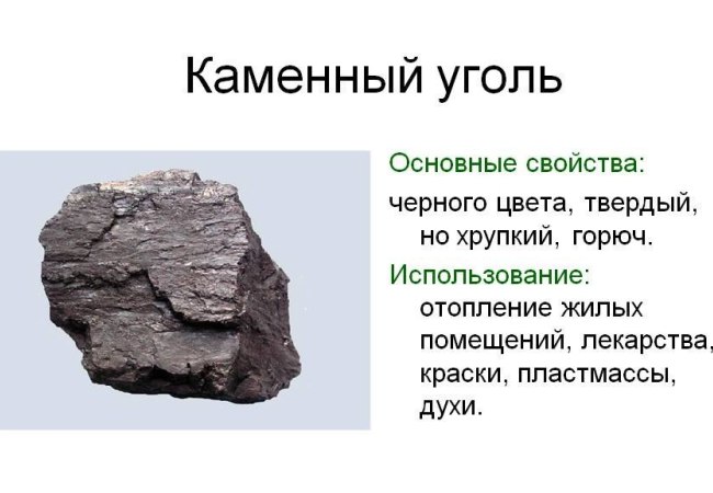 Каменный уголь и его свойства