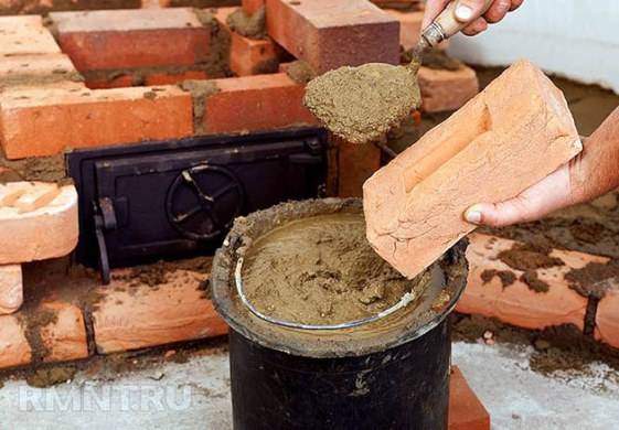 приготовление кладочной смеси из глины