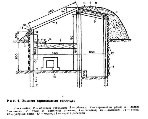 План-чертеж зимней 