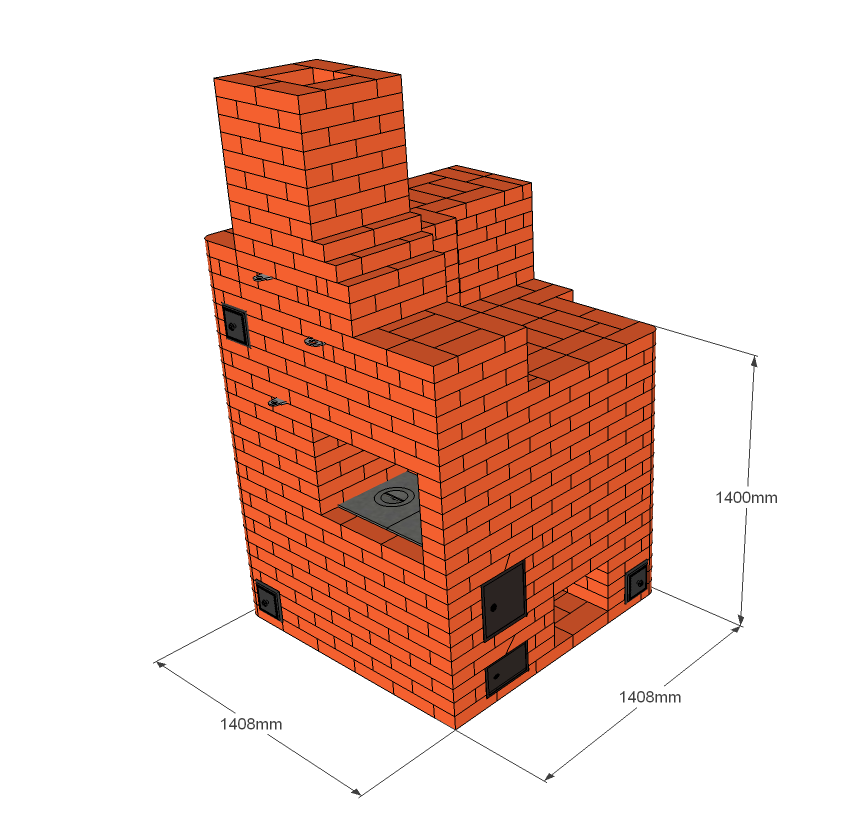 Проект русской печи с лежанкой