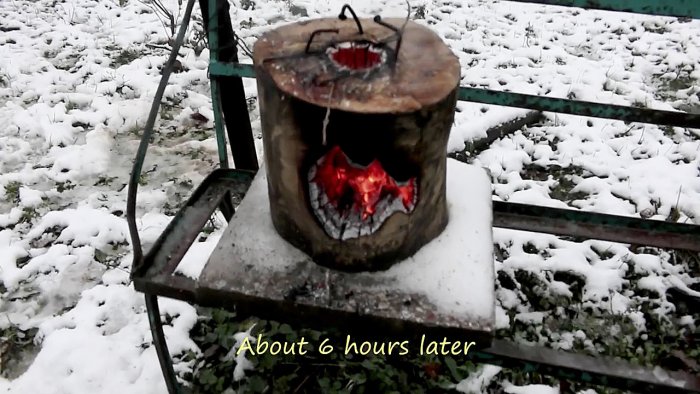 Супер печь из полена горит более 6 часов