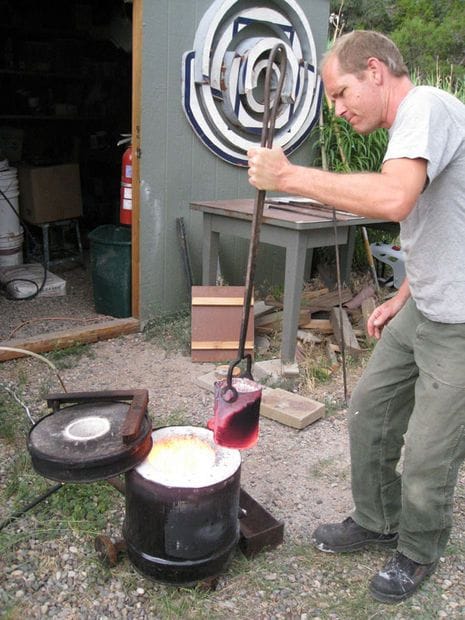 Газовая печь для плавки алюминия и бронзы