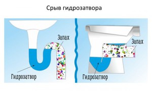 Принцип работы гидрозатворов