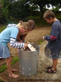 smoke firing in a dustbin