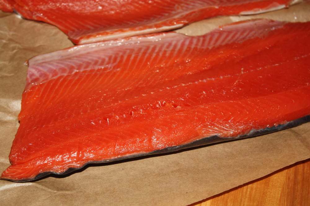 Pin Bones Remain In This Sockeye Salmon Fillet And Must Be Removed